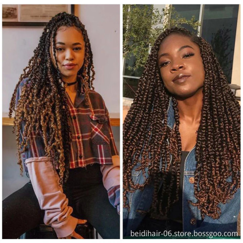 Passion Pre twisted Crochet Braids Spring Senegalese Twist Braids Fluffy Synthetic Fiber Hair Extension